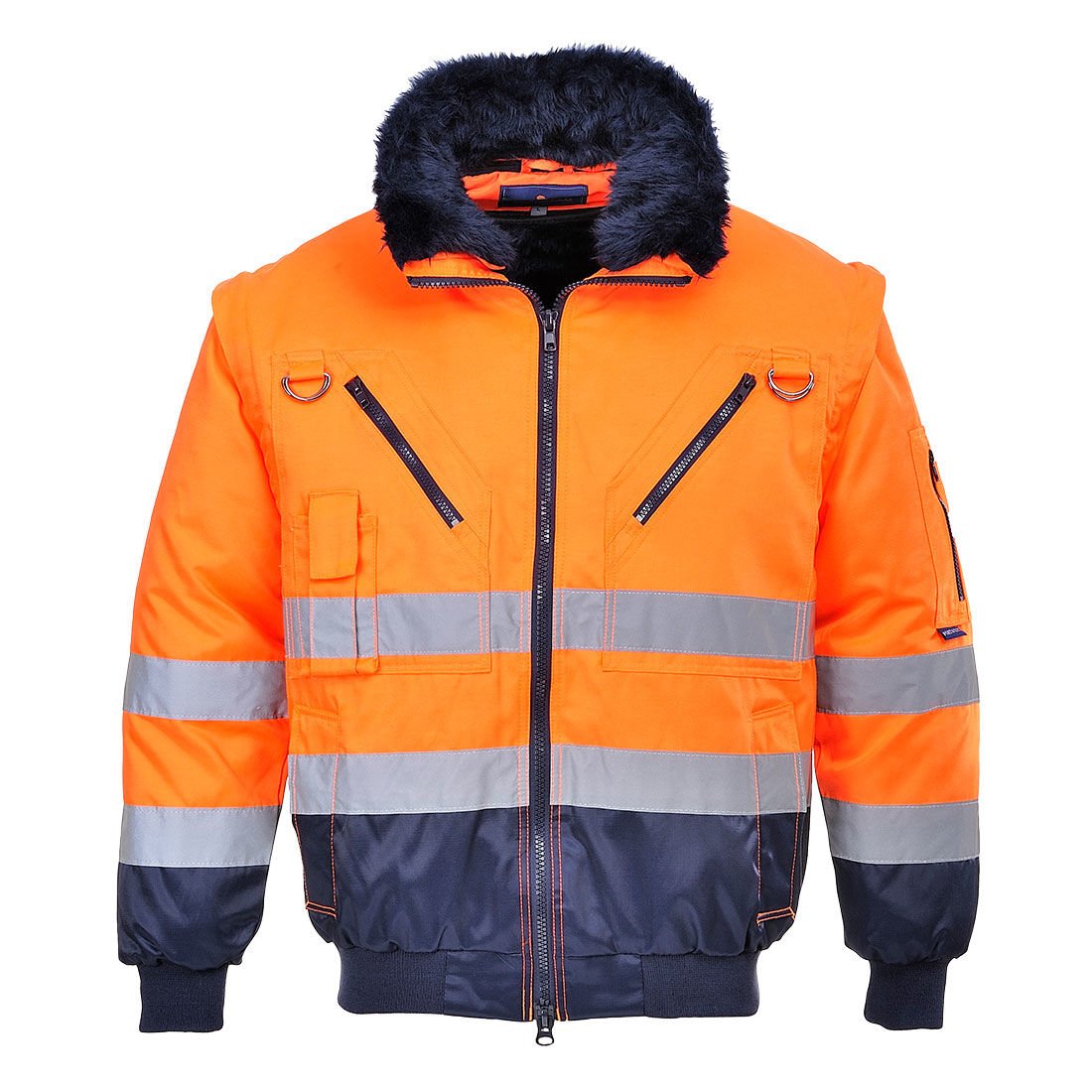 Portwest PJ50 - Hi-Vis 3in1 Pilot Mont Turuncu/Lacivert