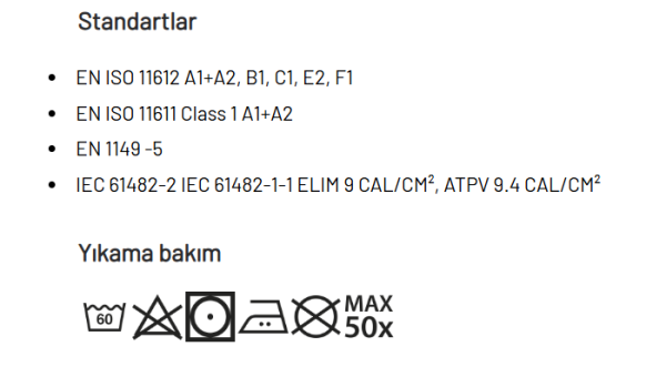 Portwest fr60 alev almaz ceket