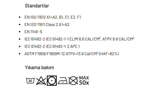 Portwest fr25 alev almaz ceket