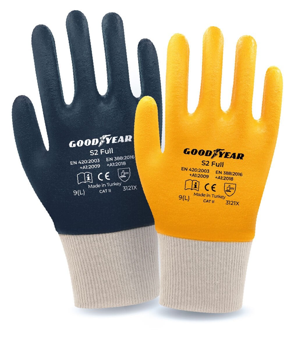 Goodyear S2 Full Sarı Nitril İş Eldiveni