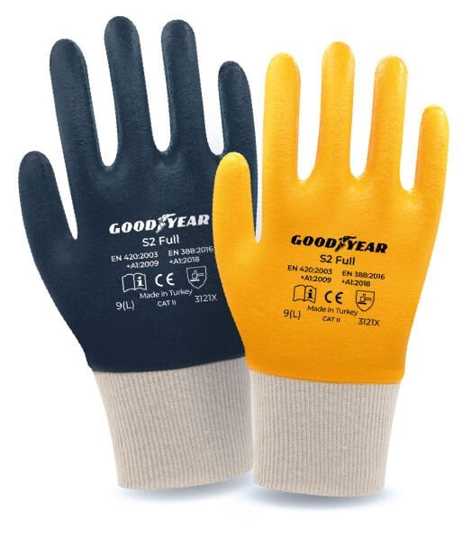 Goodyear S2 Full Sarı Nitril İş Eldiveni
