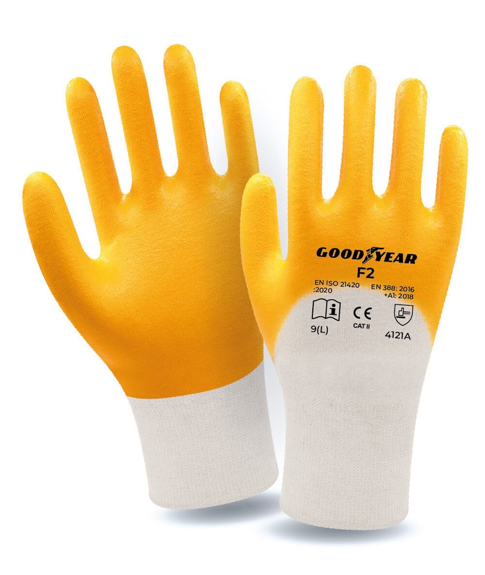 Goodyear F2 3/4 Nitril Kaplı İş Eldiveni