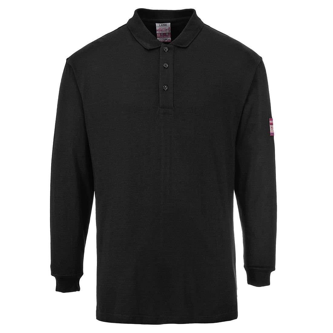 Porwest fr10 alev almaz antistatik uzun kollu polo shirt