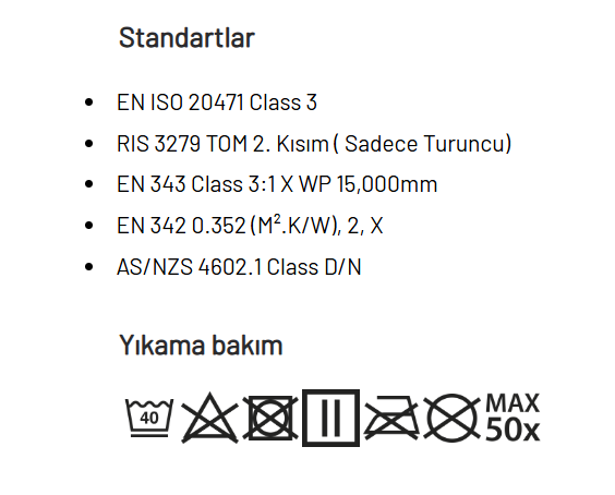 Portwest s766 5+1 çift renk parka  turuncu