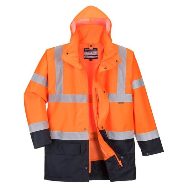 Portwest S766 5in1 Çift Renk Yüksek Görünürlüklü Parka (Turuncu Renk)
