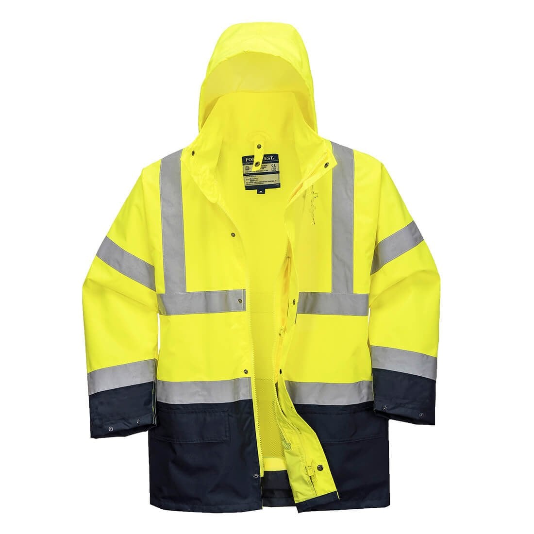 Portwest S766 5in1 Çift Renk Yüksek Görünürlüklü Parka (Sarı Renk)