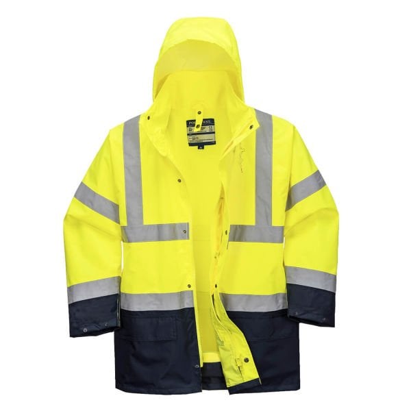 Portwest S766 5in1 Çift Renk Yüksek Görünürlüklü Parka (Sarı Renk)