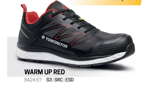 Toworkfor warm up red S3 iş ayakkabısı