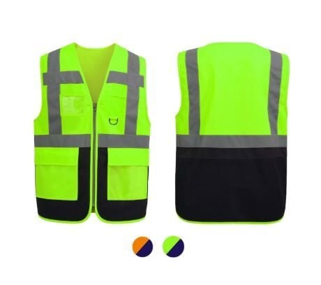 Mühendis Tipi Yelek Sarı/Lacivert