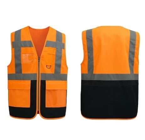 Mühendis Tipi Yelek Turuncu/Lacivert