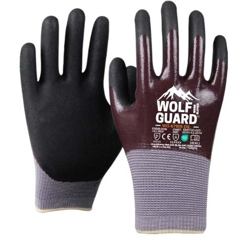 Wolfguard WG-67505 ıslak ve yağlı ortam iş eldiveni
