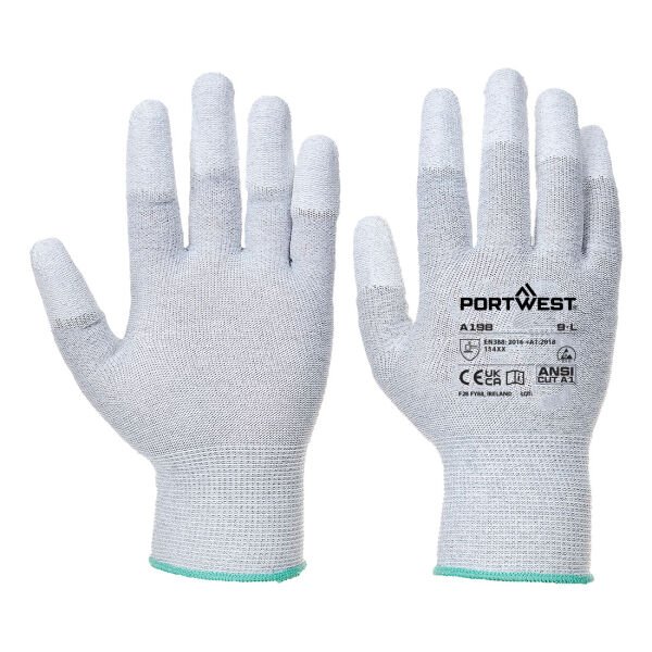 Portwest A198 ESD Antistatik Parmak Ucu Kaplı Eldiven
