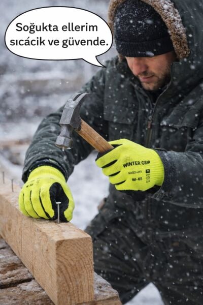 WR+ winter grip soğuk ortam eldiveni