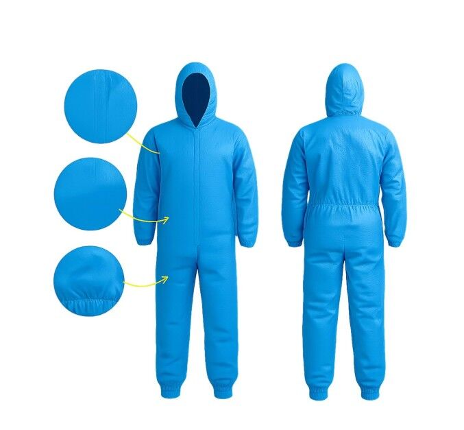 Tulum - Tek Kullanımlık Kağıt Tulum Kalın Mavi